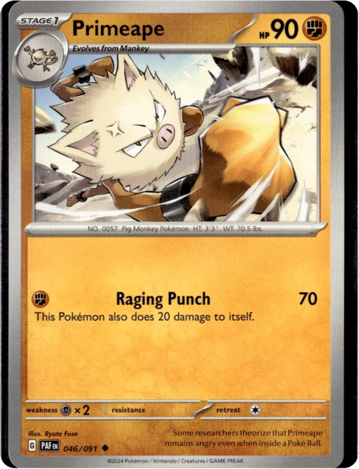 2024 Primeape #46 Paldean Fates