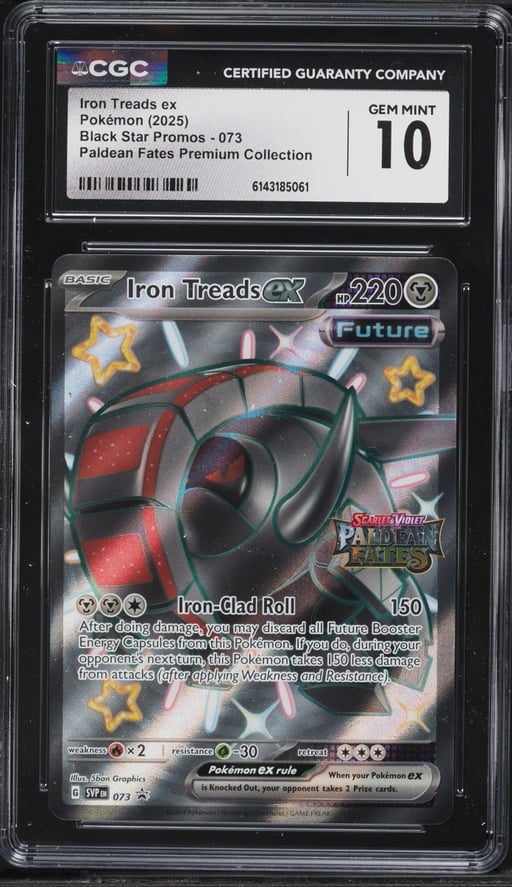 2025 Pokemon SV Promo Paldean Fates Premium Collection Full Art Iron Treads EX #73 CGC 10