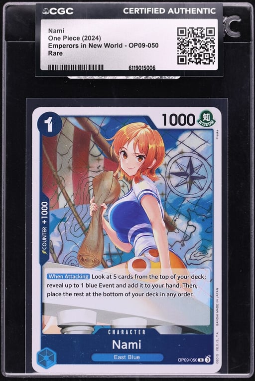 2024 One Piece Emperors In New World Nami #OP09-050 CGC AUTH