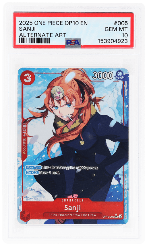 2025 One Piece Card Game Royal Blood Alternate Art Sanji #OP10-005 PSA 10