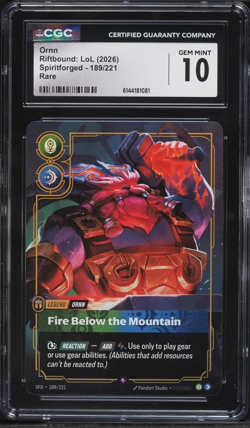 2026 Riftbound League Of Legends LoL Spiritforged Ornn #189 CGC 10 GEM MINT