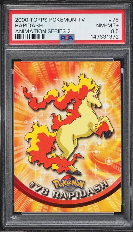 2000 Topps Pokemon TV Animation Series 2 Rapidash #78 PSA 8.5 NM-MT+