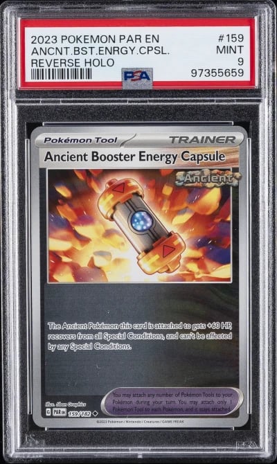 2023 POKEMON PAR EN-PARADOX RIFT #159 ANCIENT BOOSTER ENERGY CAPSULE PSA 9