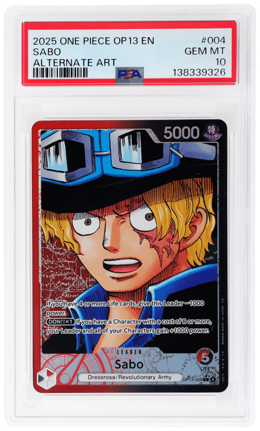 2025 One Piece Carrying On His Will Alternate Art Sabo #OP13004 PSA 10