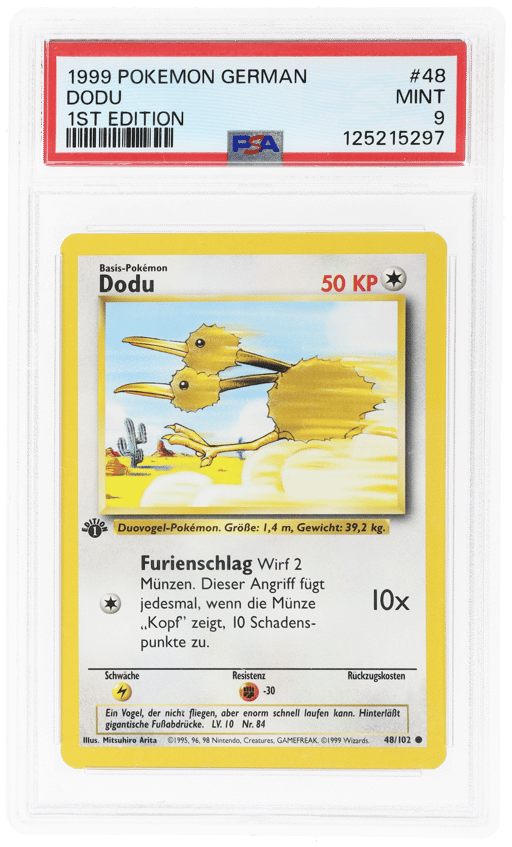 1999 Pokemon Base Set German 1st Edition Doduo #48 PSA 9