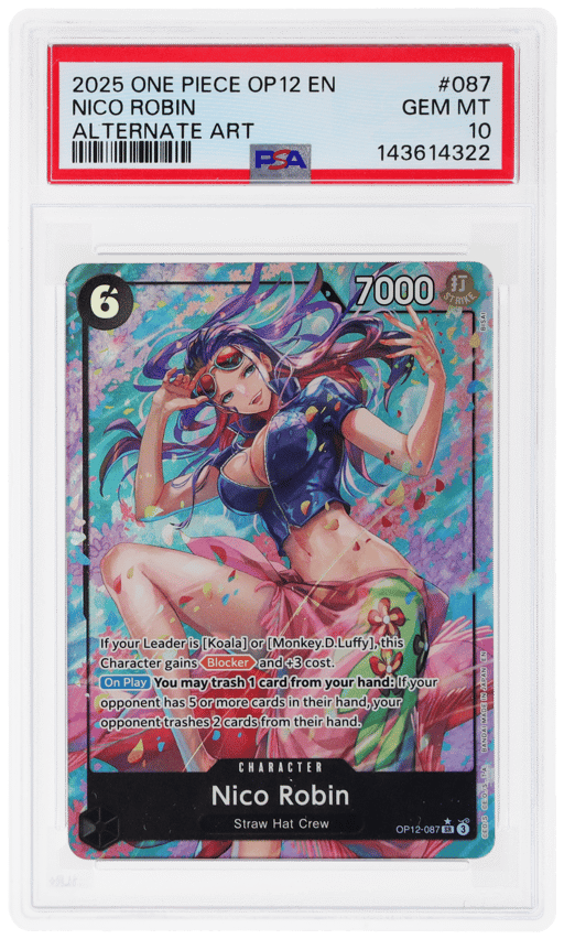 2025 One Piece Legacy of the Master Alternate Art Nico Robin #OP12-087 PSA 10