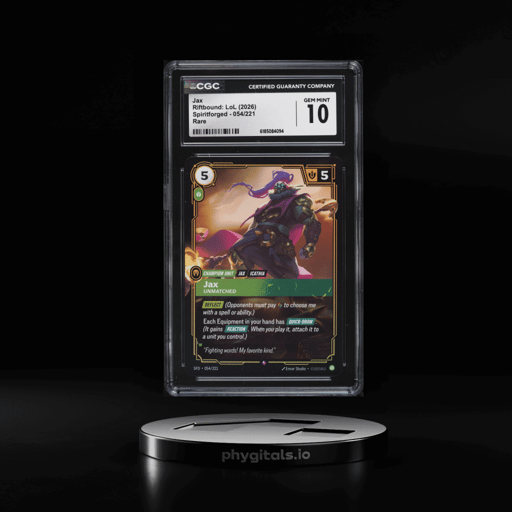 2026 Riftbound League Of Legends LoL Spiritforged Jax #054 CGC 10 GEM MINT