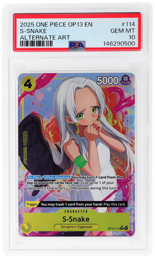 2025 One Piece Carrying On His Will Alternate Art S-Snake #OP13114 PSA 10
