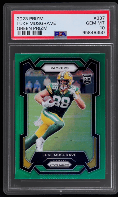 2023 Panini Prizm Green Prizm Luke Musgrave #337 PSA 10
