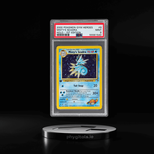 2000 Pokemon Gym Heroes 1st Edition Holo Misty's Seadra #9 PSA 9