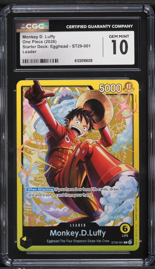 2026 One Piece Starter Deck Egghead Leader Monkey D. Luffy #ST29-001 CGC 10 GEM MINT