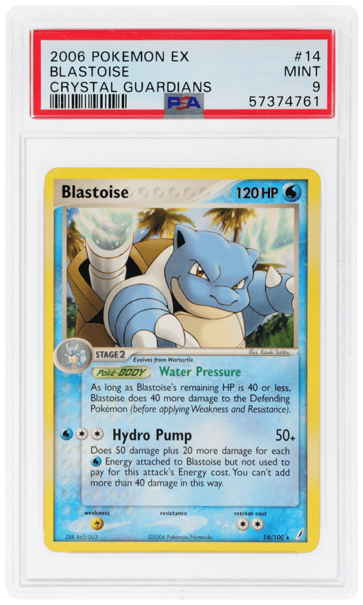 2006 Pokemon Ex Crystal Guardians Blastoise #14 PSA 9