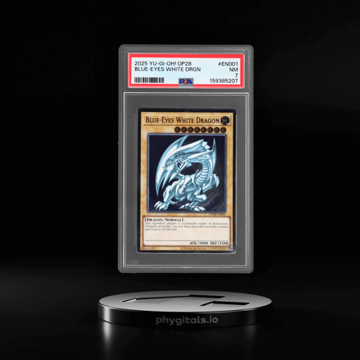 2025 Yu Gi Oh Ots Tournament Pack 28 Blue Eyes White Dragon #OP28EN001 PSA 7