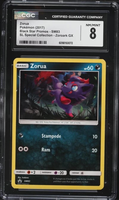 2017 Pokemon Black Star Promos SL Special Collection Zoroark GX Zorua #SM83 CGC 8 NM-MT