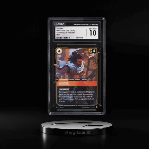 2026 Riftbound League Of Legends LoL Spiritforged Akshan #109 CGC 10 GEM MINT