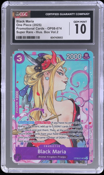 2025 One Piece Promo Illustration Box Vol 2 Black Maria #OP08074 CGC 10