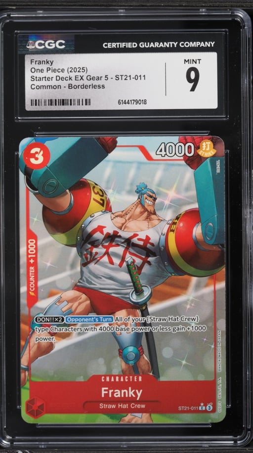 2025 One Piece Starter Deck EX Gear 5 Alt Art Franky #ST21-011 CGC 9 MINT