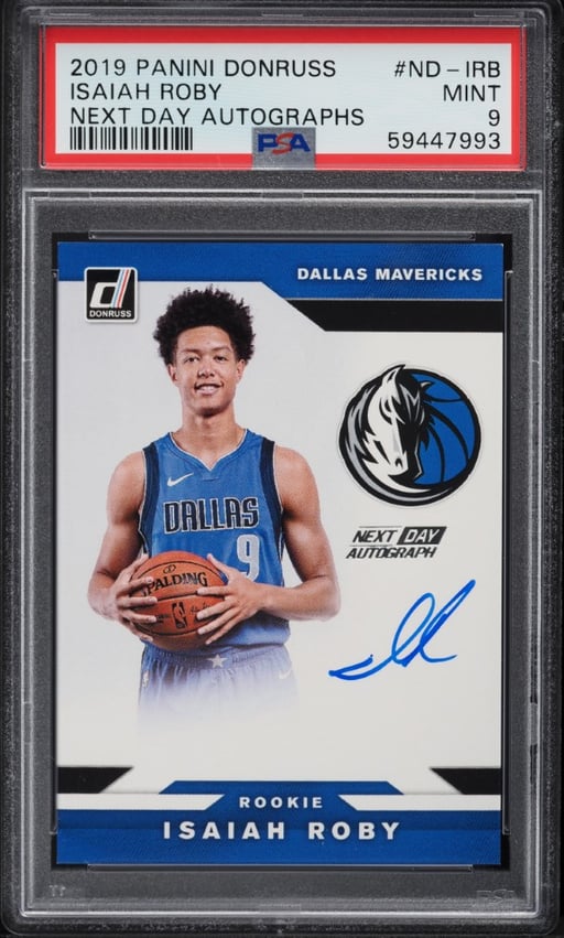 2019 Donruss Next Day Isaiah Roby ROOKIE AUTO #ND-IRB PSA 9 MINT