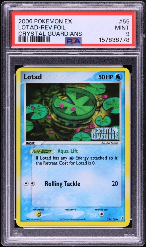 2006 Pokemon EX Crystal Guardians Reverse Holo Lotad #55 PSA 9 MINT