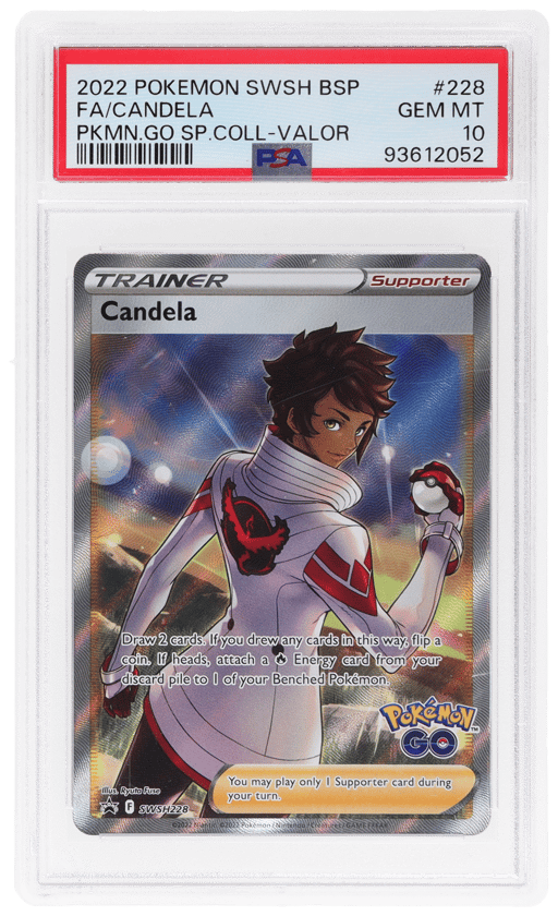 2022 Pokemon Sword and Shield Black Star Promos Go Special Collection Team Valor Candela #SWSH228 PSA 10