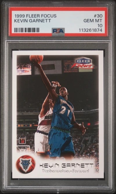 1999 FLEER FOCUS #30 KEVIN GARNETT PSA 10
