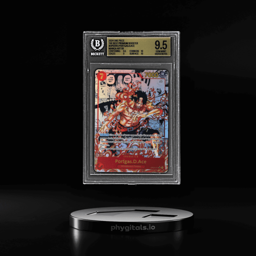 2024 One Piece the Best Premium Booster Manga Alternate Art Portgas D. Ace #OP02-013 BGS 9.5