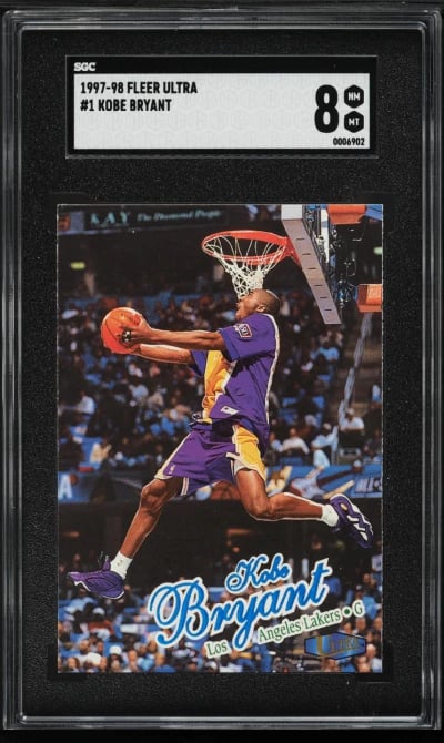 1997 Ultra Basketball Kobe Bryant #1 SGC 8 NM-MT