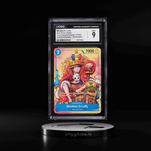 2024 One Piece Promo 2nd Anniversary Participant Alt Art Monkey D. Luffy #P-043 CGC 9 MINT