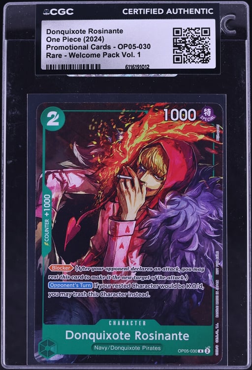 2024 One Piece Promo Cards Welcome Pack Vol.1 Donquixote Rosinante #OP05-030 CGC AUTH