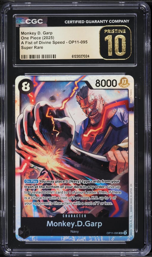 2025 One Piece A Fist Of Divine Speed Monkey D. Garp #OP11-095 CGC 10 PRISTINE