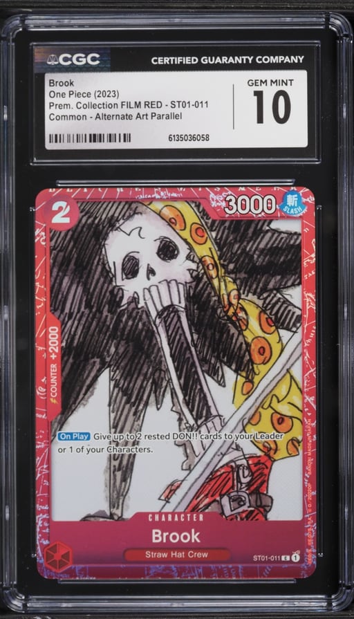 2023 One Piece Premium Collection Film Red Alt Art Brook #ST01-011 CGC 10 GEM MINT