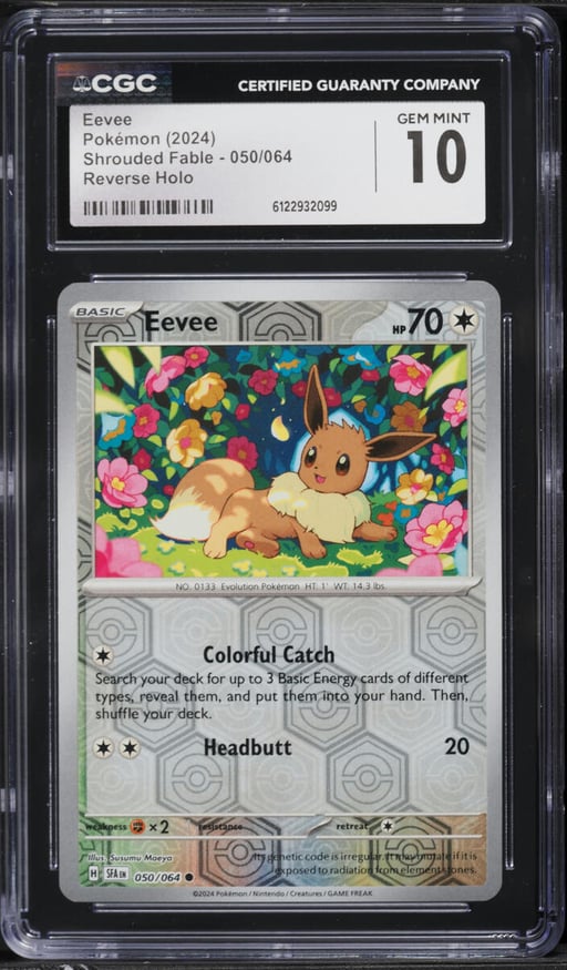 2024 Pokemon SV Shrouded Fable Reverse Holo Eevee #50 CGC 10 GEM MINT