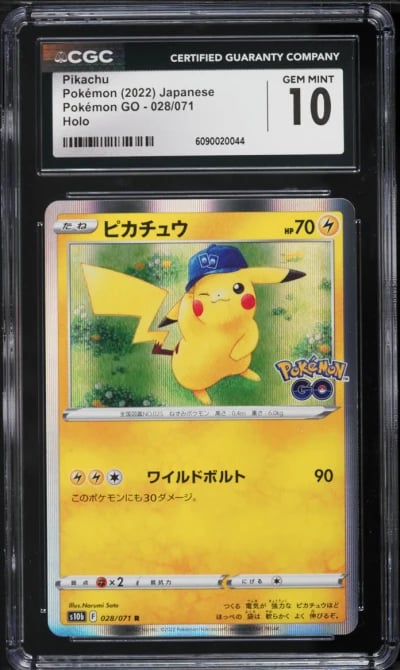 2022 Pokemon Japanese Sword & Shield GO Holo Pikachu #28 CGC 10 GEM MINT