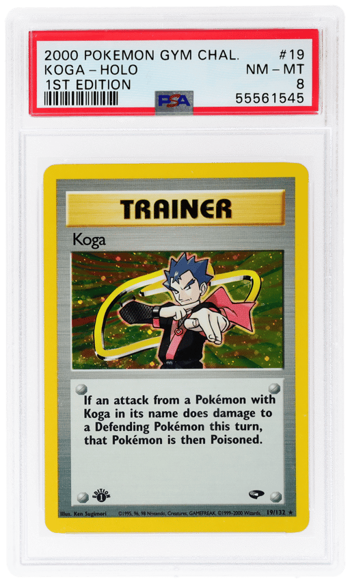 2000 Pokemon Gym Challenge 1st Edition Holo Koga #19 PSA 8