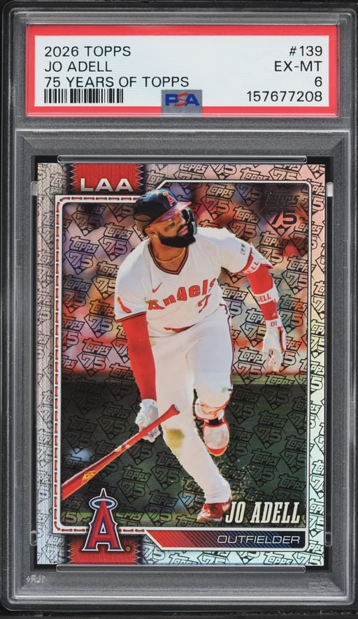 2026 Topps 75 Years Jo Adell /75 #139 PSA 6 EXMT