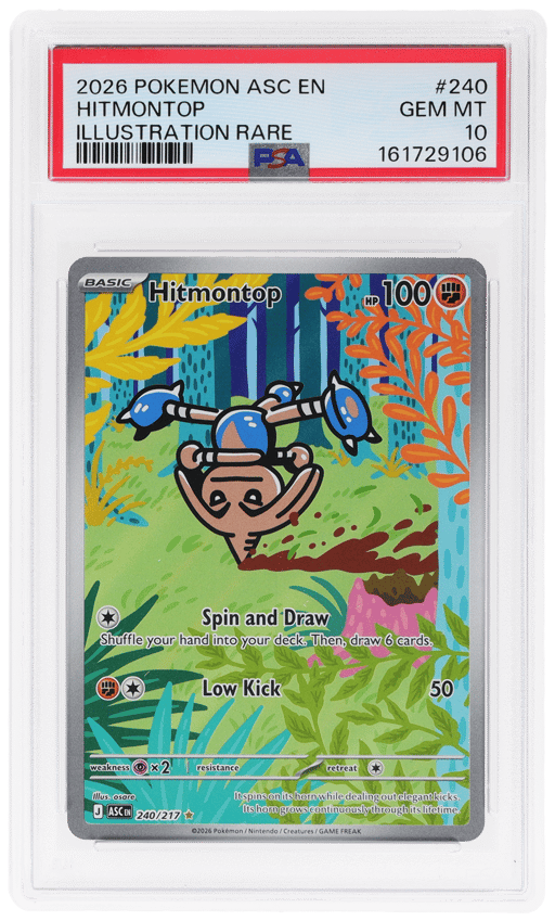 2026 Pokemon Ascended Heroes Illustration Rare Hitmontop #240 PSA 10