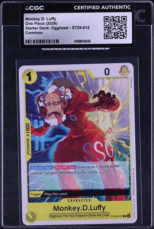 2026 One Piece Starter Deck Egghead Monkey D. Luffy #ST29-012 CGC AUTH