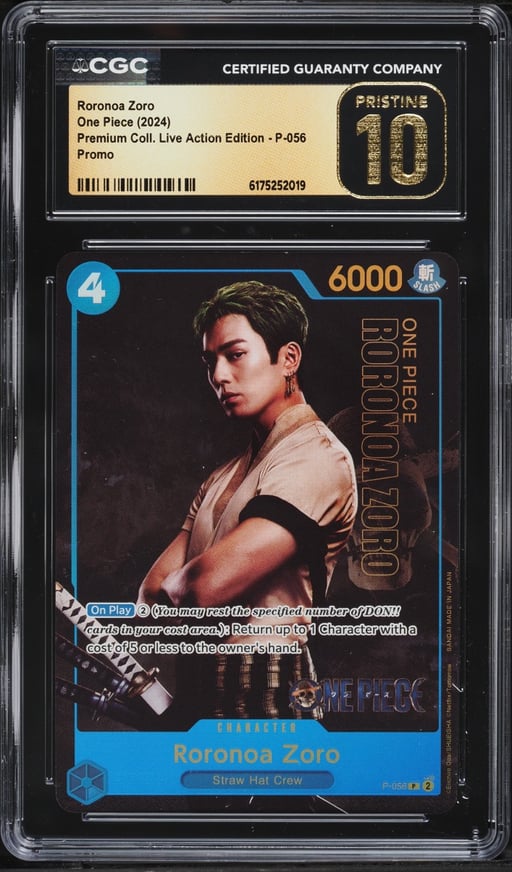 2024 One Piece Promo Premium Live Action Edition Roronoa Zoro #P-056 CGC 10 PRISTINE