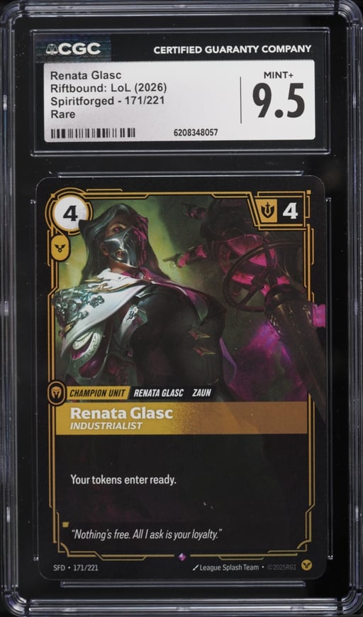 2026 Riftbound League Of Legends LoL Spiritforged Renata Glasc #171 CGC 9.5 MINT+