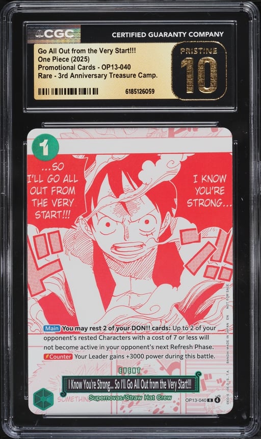 2025 One Piece 3rd Treasure Manga Alt Art Go All Out From The Very Start!!! CGC 10 PRISTINE