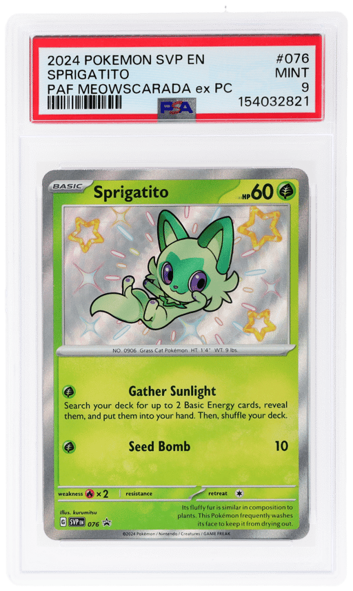 2024 Pokemon Scarlet and Violet Black Star Promo Meowscarada Ex Premium Collection Sprigatito #076 PSA 9