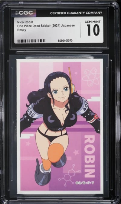 2024 One Piece Japanese Ensky Deco Sticker Nico Robin CGC 10 GEM MINT