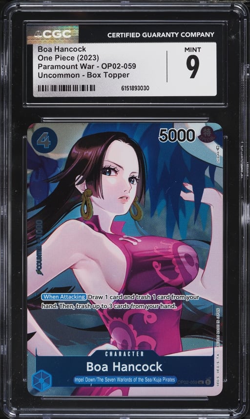 2023 One Piece Paramount War Box Topper Boa Hancock #OP02-059 CGC 9 MINT