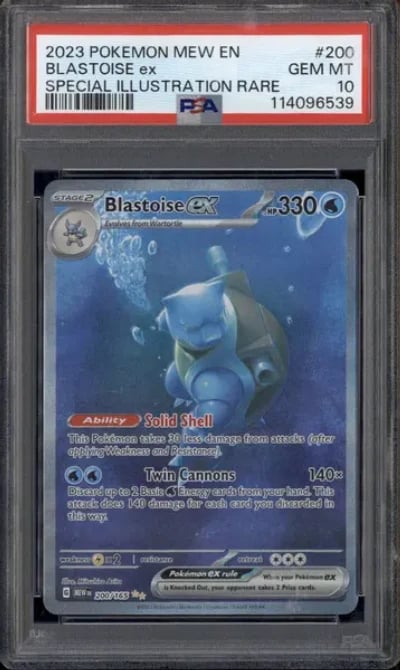 2023 Pokemon MEW EN #200 Blastoise ex Special Illustration Rare PSA 10