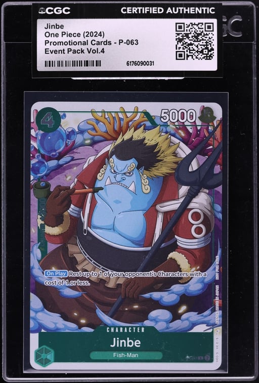 2024 One Piece Promo Event Pack Volume 4 Jinbe #P-063 CGC AUTH