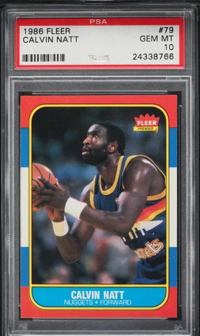 1986 Fleer Basketball Calvin Nat