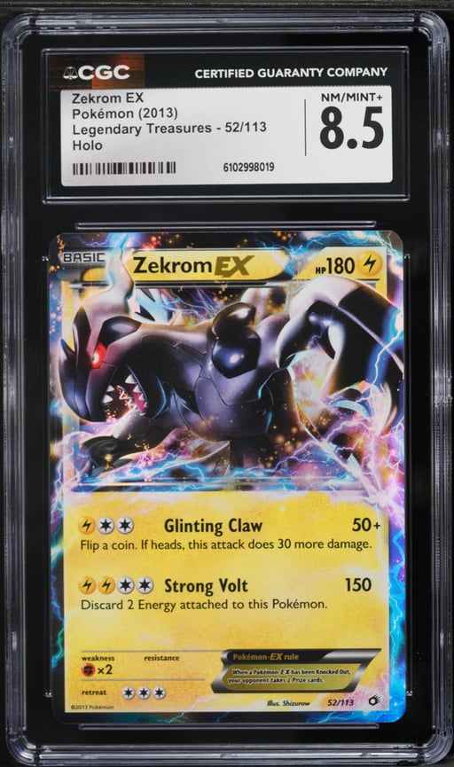 2013 Pokemon Legendary Treasures Holo Zekrom EX #52 CGC 8.5 NM-MT+