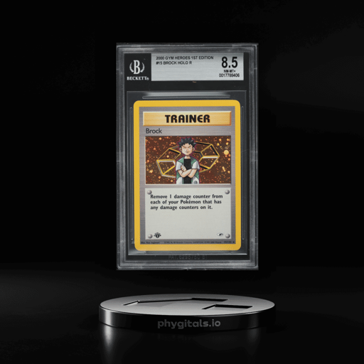 2000 Pokemon Gym Heroes 1st Edition Holo Brock #15 BGS 8.5 NM-MT+