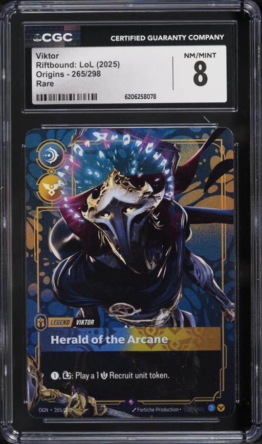2025 Riftbound League Of Legends LoL Origins Viktor #265 CGC 8 NM-MT
