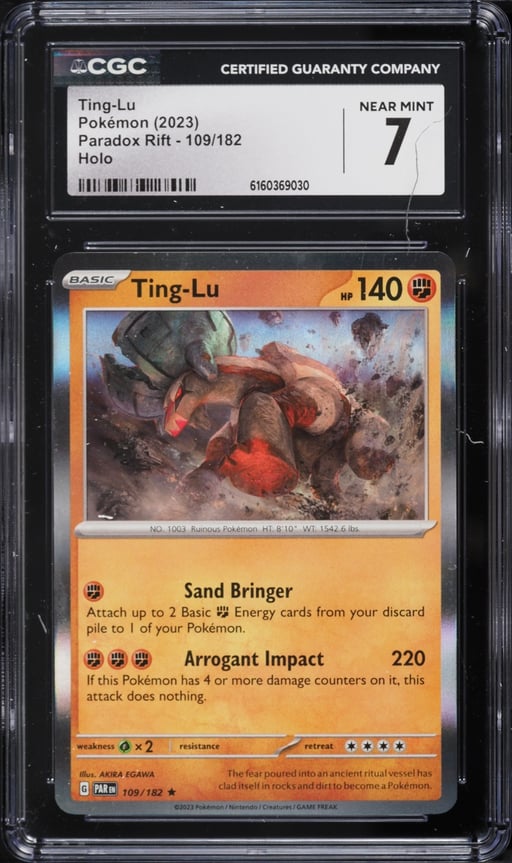 2023 Pokemon Scarlet & Violet Paradox Rift Holo Ting-Lu #109 CGC 7 NRMT